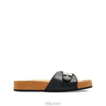 Balenciaga ���Ϲ�� �߷��þư� x Scholl buckle fastening leather slides���Ϲ�� �߷��þư� x Scholl buckle fastening leather 