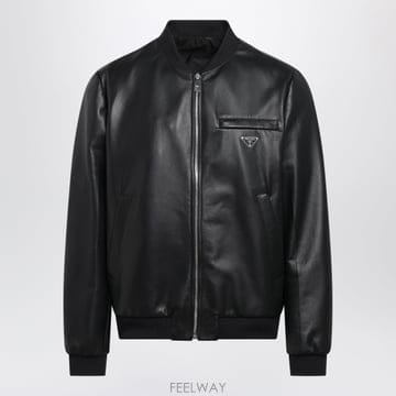 [A1] 프라다 UPW280OOO038 자켓 재킷 가죽 바이커 라이더 남성 UPW280OOO038F0002