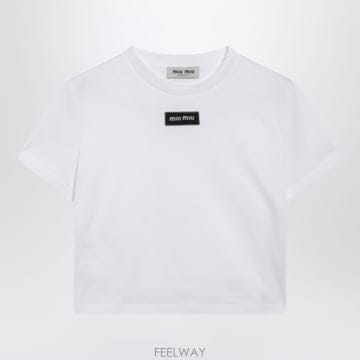 [A1] 미우미우 MJNA45OOO6398 티셔츠 탑 여성 MJNA45OOO6398F0009