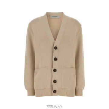 26FW 골든구스 Golden 레터링 가디건 GWP00950P001972 55550 Beige o Tan