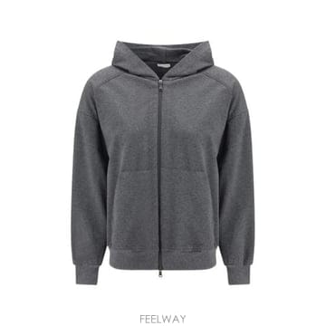 26FW 브루넬로 쿠치넬리 집업 스웨트셔츠 MH827FB706 C080 GREY