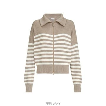26FW 브루넬로 쿠치넬리 가디건 MAZ230106 CFC46 NEUTRALS WHITE