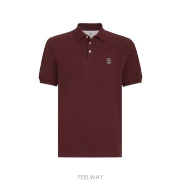 26FW 브루넬로 쿠치넬리 피케 폴로 셔츠 ME8548788 CDC80 RED