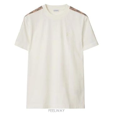 Burberry 27SS ������ üũ Ʈ���� ��ư Ƽ���� 8106246 SU25 MW TA B8764 WHITE27SS ������ üũ Ʈ���� ��ư Ƽ���� 8106246 SU25 MW TA