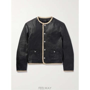 25 F/W 셀린느 슬림핏 크리스탈장식 레더 자켓 2F524305Q. B0081084902