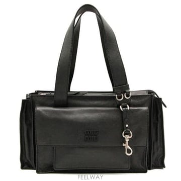 Miu Miu 26FW �̿�̿� ��ƿ���� �����̵� ž �ڵ� �� 5BG335VPOO 2G7QF0002 NERO26FW �̿�̿� ��ƿ���� �����̵� ž �ڵ� �� 5BG335VPOO 