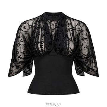 26 F/W 마린 세르 MOONOGRAM SS 오픈 백 티셔츠 마린  B0732515602