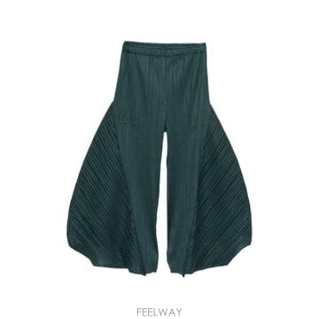 26FW 플리츠플리즈 스트레이트 팬츠 PP68JF145 69 DARK GREEN