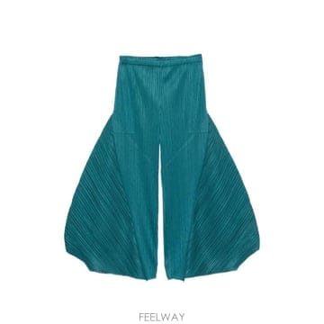 26FW 플리츠플리즈 스트레이트 팬츠 PP68JF145 64 PETROL BLUE