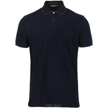 로로피아나 블루네이비 브렌트우드 폴로 티셔츠 FAI4903 W000