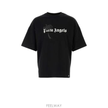 Palm Angels 26FW �ʾ����� ���� Ƽ���� PAMAA003JR006 1003 Black26FW �ʾ����� ���� Ƽ���� PAMAA003JR006 1003 Black