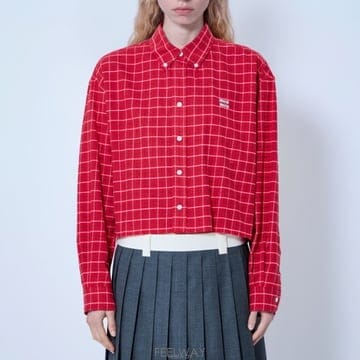 Miu Miu 26 FW �̿�̿� ��ư �ٿ� üũ ��Ƽ�� ���� MK1659 60O3 F001126 FW �̿�̿� ��ư �ٿ� üũ ��Ƽ�� ���� MK1659 60O3 