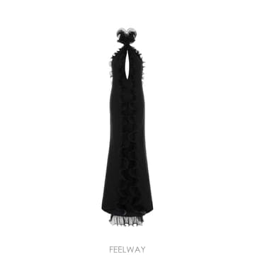 TOM FORD [X45]������ AB3738FAX1810 NAA ���� ���ǽ� �� �̵� �̴� �巹�� Black crepe lo[X45]������ AB3738FAX1810 NAA ���� ���ǽ� �� �̵� �̴�