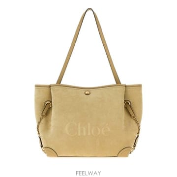 [X45]끌로에 CH27SS655U07 24F 여성 토트백 쇼퍼백 탑핸들백 핸드백 Beige suede Ch
