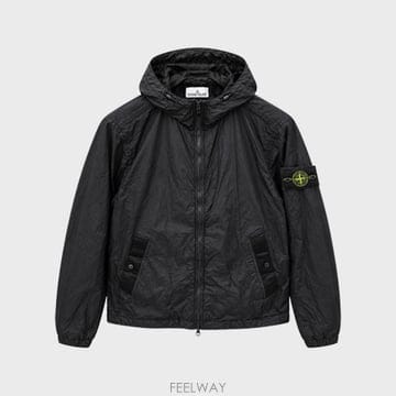 [스톤아일랜드] 26FW 와펜패치 가먼트다이드 크링클랩스 자켓 블랙 남성 자켓 L2S154100001 S0A