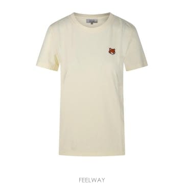 Maison Kitsune 26FW ����Ű���� ���� ��� ���ַ� ���� Ƽ���� PW00113KJ7026 0424 PASTEL YELLOW26FW ����Ű���� ���� ��� ���ַ� ���� Ƽ���� PW00113KJ