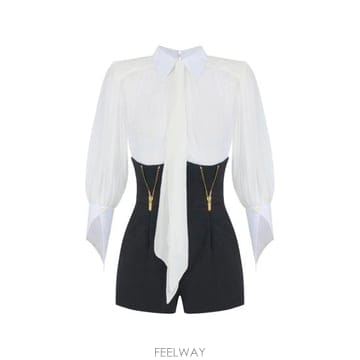 Elisabetta Franchi 26FW �����ں�Ÿ����ġ ���ǽ� TU06566E2 309 WHITE BLACK26FW �����ں�Ÿ����ġ ���ǽ� TU06566E2 309 WHITE BLACK