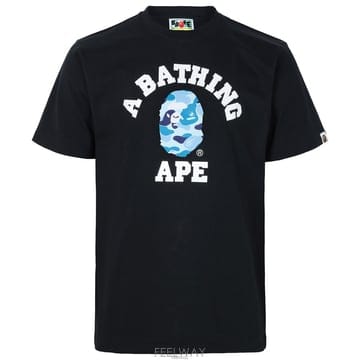 Bape ������ ���� ���� ABC ī�� �ø��� Ƽ���� 001TEM301004M BLACK BLUE������ ���� ���� ABC ī�� �ø��� Ƽ���� 001TEM301004M 