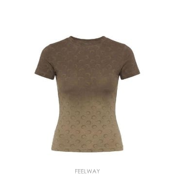 Marine Serre �׶�����Ÿ �ؿ� ���� ���� ���� FADED MOON COTTON Ƽ���� WTT012ACJER0114GR01�׶�����Ÿ �ؿ� ���� ���� ���� FADED MOON COTTON Ƽ��