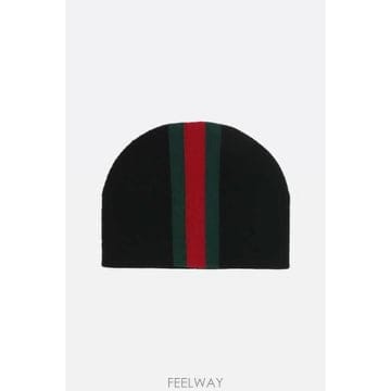 GUCCI [E32]���� A007FI4GALH1066 ���� ���� GUCCI wool beanie with Web str[E32]���� A007FI4GALH1066 ���� ���� GUCCI wool beanie 