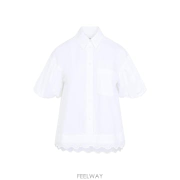Simone Rocha [D14]�ø� �λ� 54631287 WHITE ���� Ƽ���� �μҸ� ž ���� Simone Rocha Cropp[D14]�ø� �λ� 54631287 WHITE ���� Ƽ���� �μҸ� ž ��