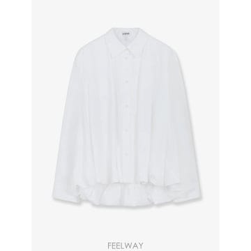 Loewe [N85]�ο��� S359Y05XIC ���� ���� ����콺 ���� LOEWE Cotton shirt with ru[N85]�ο��� S359Y05XIC ���� ���� ����콺 ���� LOEWE C