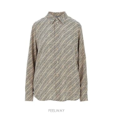 26 F/W 발렌시아가 실크 크레페 셔츠 WITH 모노그램 프린트 A B0132358613