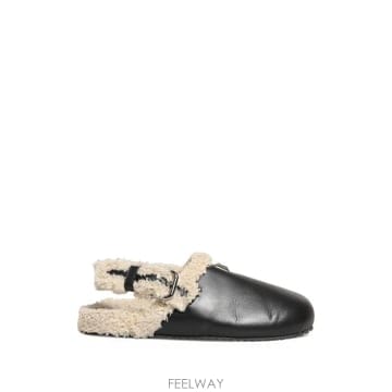 Dolce&Gabbana 26 FW ��ü�ذ��ٳ� shearling lined buckle fastening slides sandals26 FW ��ü�ذ��ٳ� shearling lined buckle fastening sl