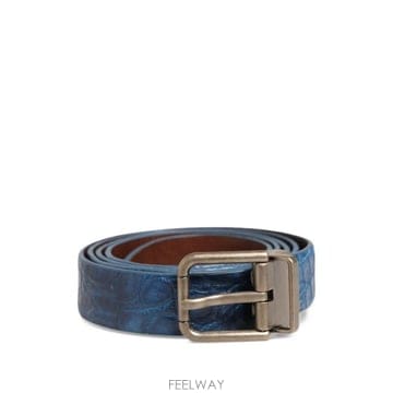 당일배송 돌체앤가바나 croc effect leather belt