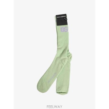 Dolce&Gabbana ���Ϲ�� ��ü�ذ��ٳ� light green logo over calf socks���Ϲ�� ��ü�ذ��ٳ� light green logo over calf socks