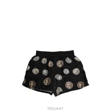 Dolce&Gabbana ���Ϲ�� ��ü�ذ��ٳ� Black Ancient Coin Print Boxer Shorts Underwear���Ϲ�� ��ü�ذ��ٳ� Black Ancient Coin Print Boxer S
