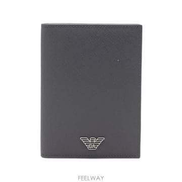 26 FW 아르마니 logo plaque bifold card holder EM003910AF13805 TP