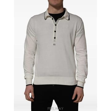 Dolce&Gabbana ���Ϲ�� ��ü�ذ��ٳ� piped trim long sleeve polo shirt���Ϲ�� ��ü�ذ��ٳ� piped trim long sleeve polo shir
