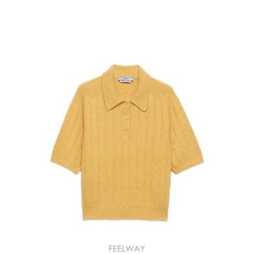 PRADA ���Ϲ�� ����� Re Cashmere short sleeve polo sweater���Ϲ�� ����� Re Cashmere short sleeve polo sweater