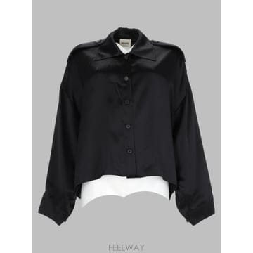 Khaite 26FW ����Ʈ ���� ������ ���� ����콺 24803029 W3029200 BLACK26FW ����Ʈ ���� ������ ���� ����콺 24803029 W302920
