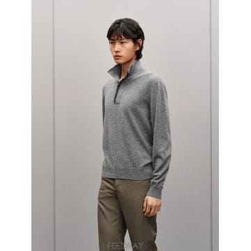 에르메스 H Bartack 캐시미어 모크넥 칼라 스웨터 XL 3832
