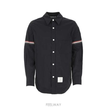 Thom Browne 스냅 프런트 오버 셔츠 재킷 MJO067A04391 415 TP980497759