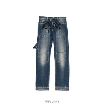 26 FW 오프화이트 체리 사선 트위스트 스택 진 OMYA196S26DEN0024022 TP458626877
