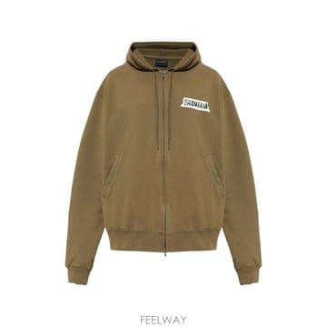 26 FW 발렌시아가 마스킹 테이프 후드 집업 850338TTVL7 TP460678501