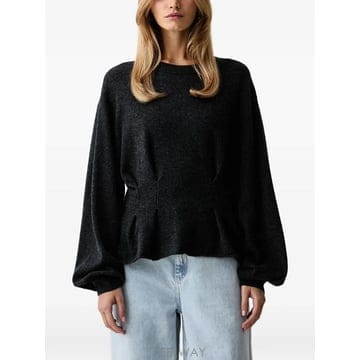 26 FW Gestuz GZmanzi pleated waist peplum sweater 10911492 T