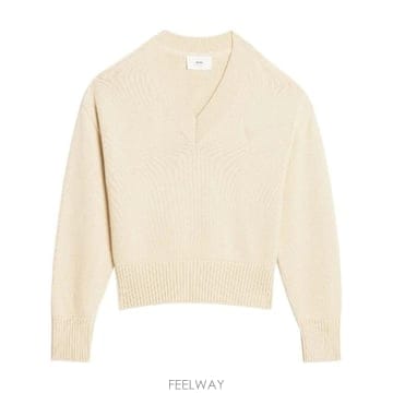 26 FW 아미 하트 에이 로고 V넥 스웨터 UKS208016 TP460719945
