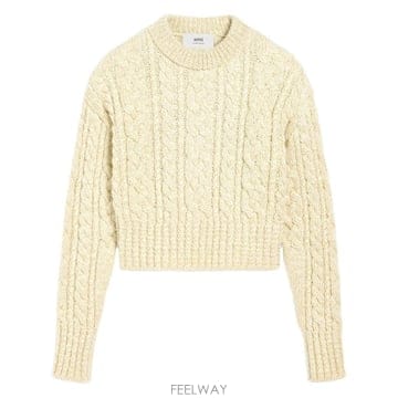 26 FW 아미 케이블 니트 루렉스 스웨터 E25SPFKS054KN0062 TP460719950