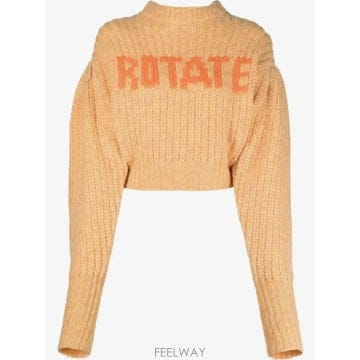26 FW ROTATE BIRGER CHRISTENSEN 로고 프린트 청키 니트 스웨터 RT151513114