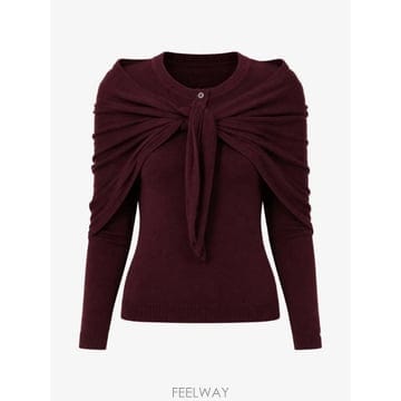 | Other Brand | 26 FW Sea Jane scarf detail sweater AW26023 TP46073398026 FW Sea Jane scarf detail sweater AW26023 TP46073398
