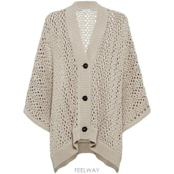 26 FW 브루넬로 쿠치넬리 V넥 오픈 니트 가디건 MJO343606PC9593 TP460733829