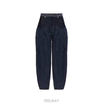 (해외배송) 가니 가니 루즈핏 하이웨이스트 패치워크 진 A110019411165