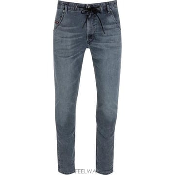 (해외배송) 디젤 Diesel 드로스트링 미드라이즈 테이퍼드 진 A00879069ZY